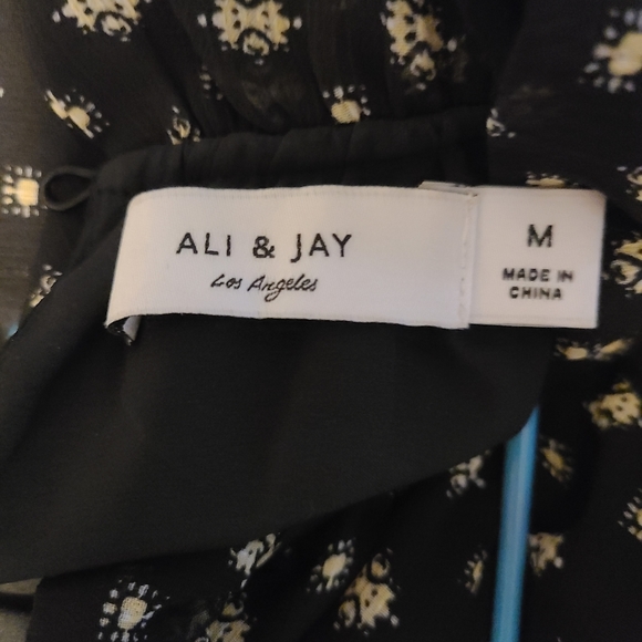 Ali & Jay Anthropologie Troubadour Jumpsuit Black Floral - Picture 5 of 7
